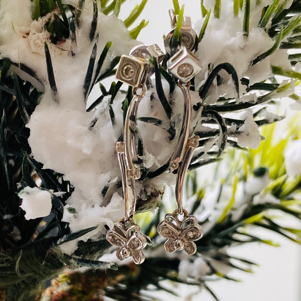 White Gold Butterfly Earring (18k)